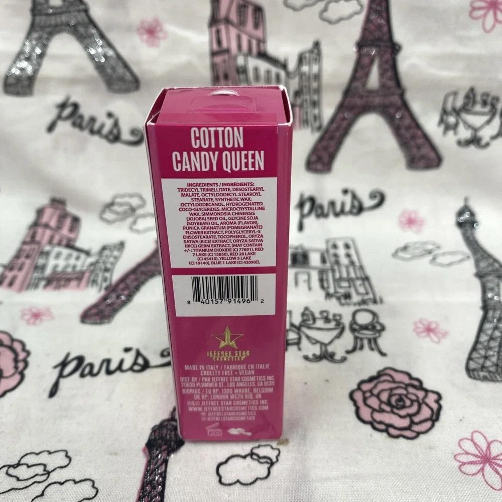 jeffree star cotton candy queen shiny trap lipstick